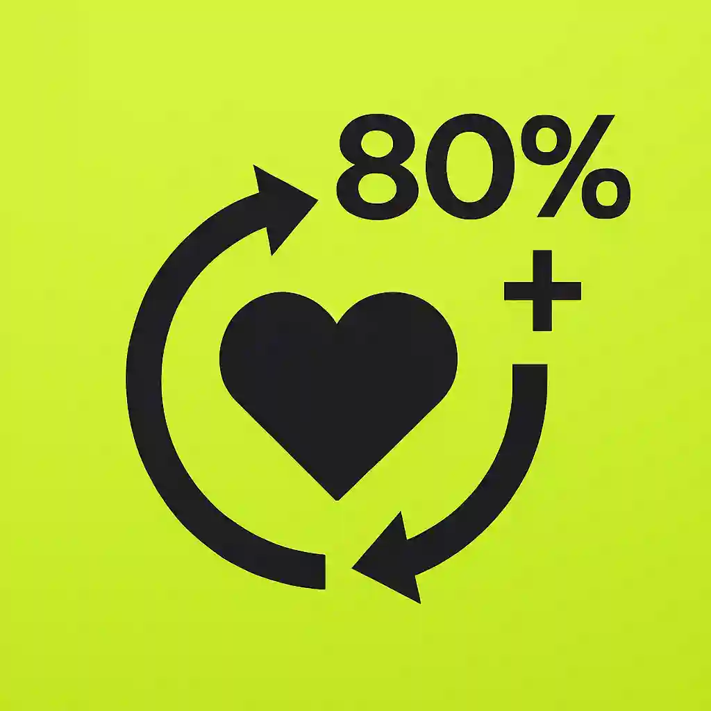 An abstract looped arrow graphic symbolizing repeat user behavior and retention